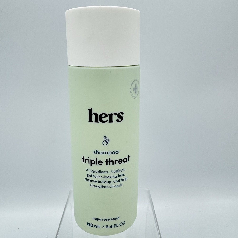 Hers Shampoo Triple Threat - Napa Rose Scent-  6.4oz/190mL - NWOB